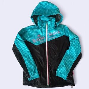 Kappa Aerotec Windbreaker Jacket Malta Teal Medium